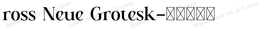 ross Neue Grotesk字体转换